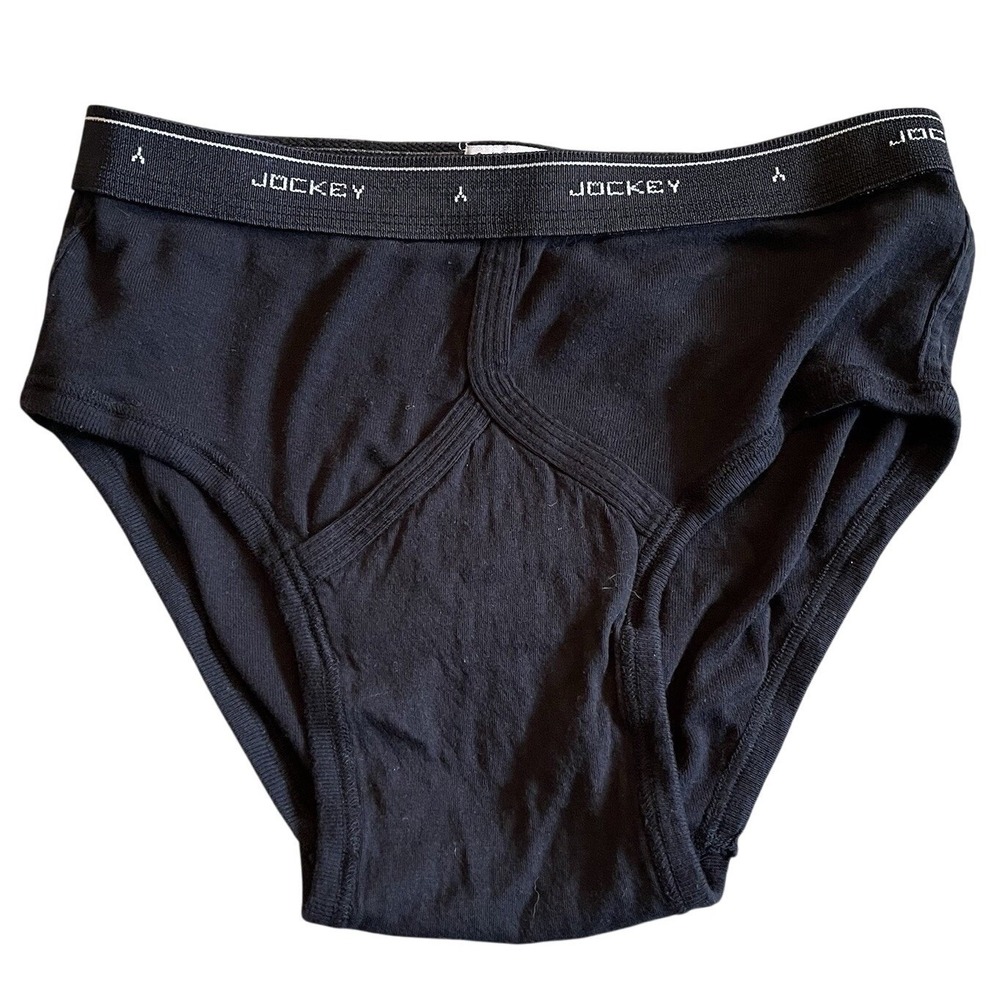 Vintage JOCKEY Mens Size 36 Classic Low Rise Cotton Y-Front Brief Black NEW